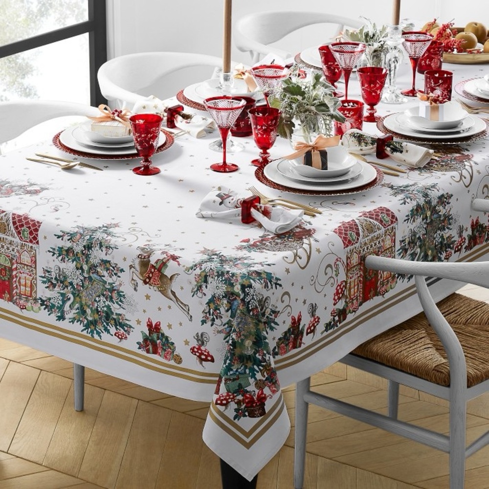 Twas the Night Before Christmas Tablecloth Williams Sonoma 108x70
